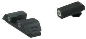 AmeriGlo GL5113 Classic Tritium Sight Set for Glock  Green Tritium White Outline Front Sight-Green Tritium White Outline Rear Sight