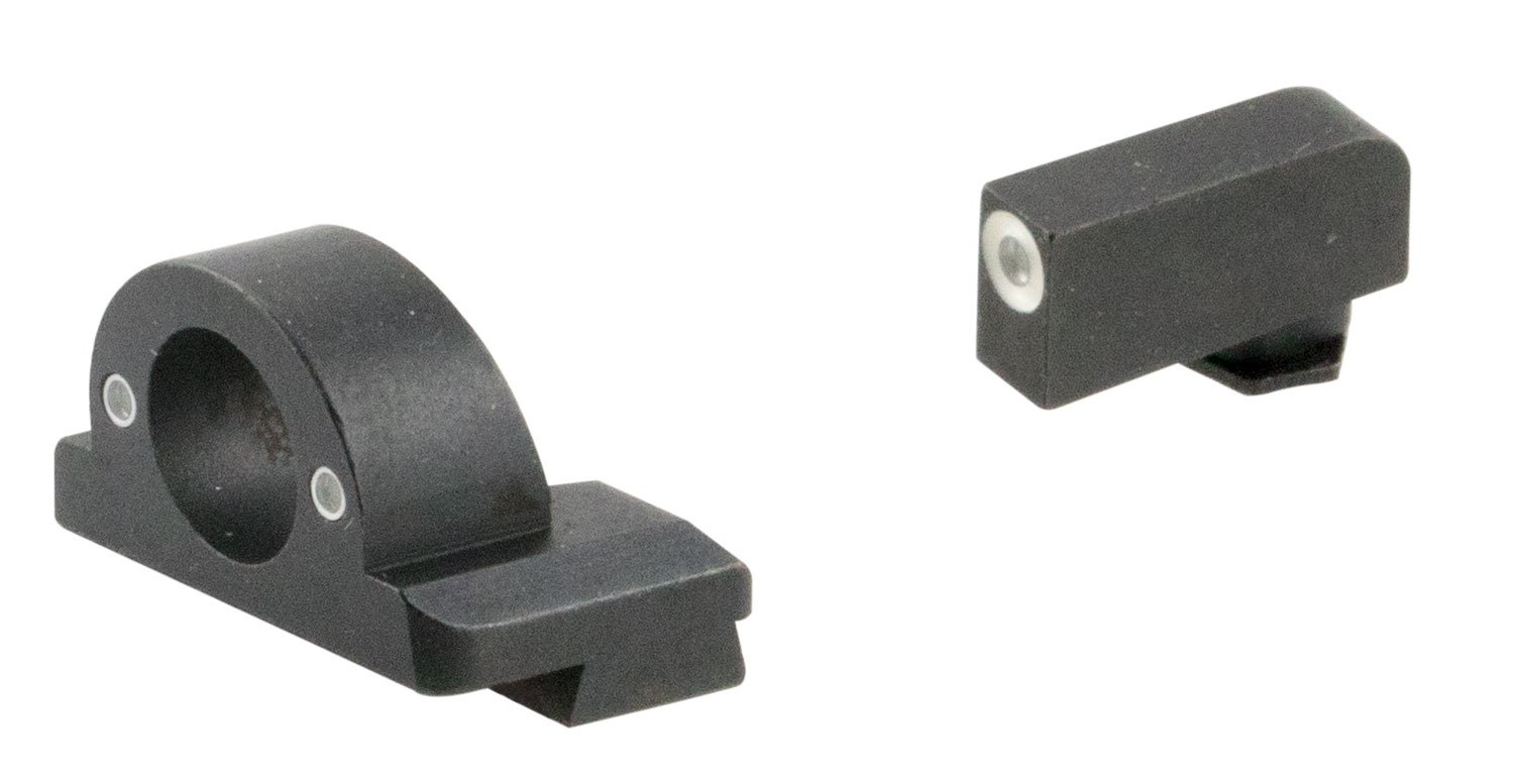 AmeriGlo GL5125 Ghost Ring Sight Set for Glock Green Tritium White Outline Front Sight-Green Tritium Rear Sight