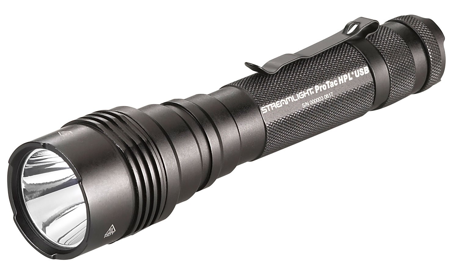 Streamlight 88076 ProTac HPL USB Flashlight Black Anodized 65/400/1000 Lumens White LED