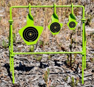SME SMEST22FLD Spinning Target Handgun Steel Black/Green Bullseye Illustration Impact Enhancement Motion