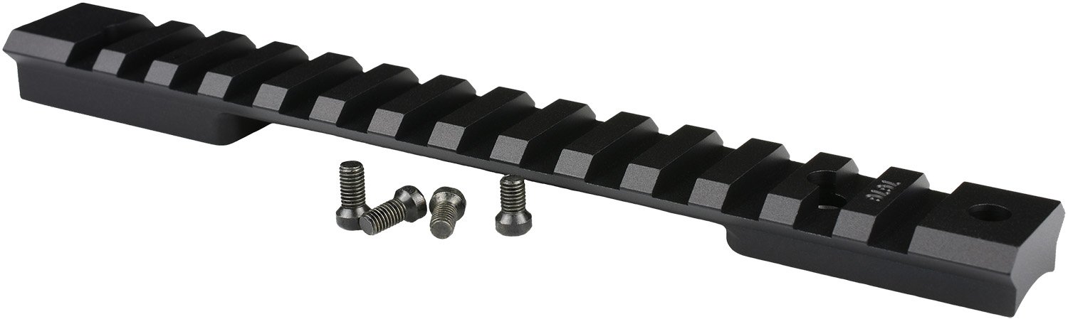 Warne 7676M Mountain Tech Tactical Rail Black Anodized Aluminum Winchester Model 70/Marlin XL-7 Long Action, 0 MOA