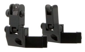 TacFire IS003 45 Degree Flip Up Iron Sight/Springloaded  Black Anodized Front and Rear for AR-Platform