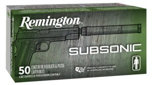Remington Ammunition 28428 Subsonic  45ACP 230gr Flat Nose Enclosed Base 50 Per Box/10 Case