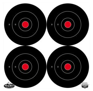 Birchwood Casey 35570 Dirty Bird 6" Bullseye Tagboard Hanging Black/White 100 Per Pkg