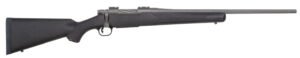 Mossberg 28069 Patriot  Full Size 25-06 Rem 5+1 22" Stainless Cerakote Fluted Barrel, Drilled & Tapped Cerakote Stainless Steel Receiver, Black Fixed Synthetic Stock, Right Hand