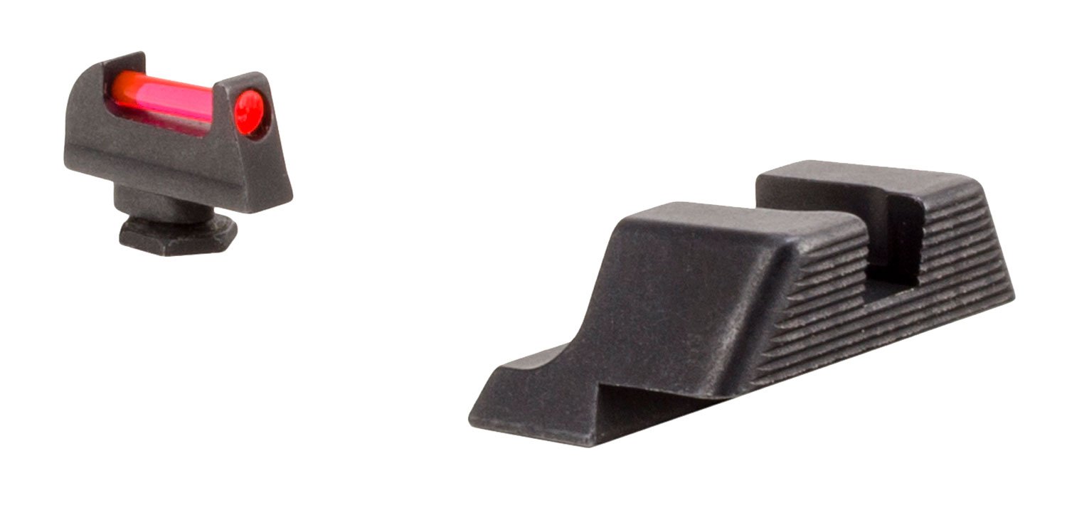 Trijicon 601023 Fiber Sights Red/Fiber Optic Front Sight-Black/Blank Rear Sight Glock 17/17L/19/22 Standard Frame