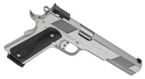 Iver Johnson Arms EAGLEXLC45 Eagle XL  45 ACP 8+1 6" Steel Barrel, Bright Chrome High Polished Long/Serrated Steel Slide & Frame w/Beavertail, Diamondwood Walnut w/Integrated Logo Grip, Right Hand