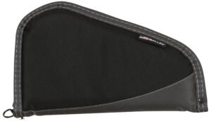 Allen 44411 Deluxe  Handgun Case Black w/Gray Trim, Foam Padding, Non-Absorbent Lining & Lockable Zipper 11" L