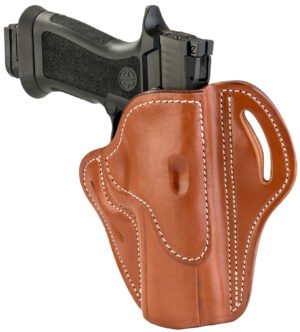 1791 Gunleather BH24CBRR BH2.4  OWB 2.4 CLassic Brown Leather Belt Slide Fits Walther PPQ/Sig P320/Springfield XD-M