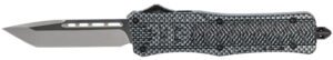 CobraTec Knives MCFCTK1MTNS CTK-1  Medium 3" OTF Tanto Plain D2 Steel Blade/Carbon Fiber Aluminum Handle Features Glass Breaker Includes Pocket Clip