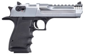 Magnum Research DE357L5BC Desert Eagle L5 357 Mag 5" with Muzzle Brake 9+1 Black Hardcoat Anodized Aluminum Frame Brushed Chrome Carbon Steel Slide Black Hogue Wraparound Rubber Grip