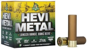 HEVI-Metal HS38504 HEVI-Metal Longer Range 12Gauge 3.50" 1 1/2oz 4Shot 25 Per Box/10 Case