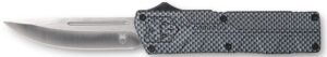 CobraTec Knives CFCTLWDNS Lightweight  3.25" OTF Drop Point Plain D2 Steel Blade/Carbon Fiber Aluminum Handle Includes Pocket Clip