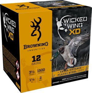 Browning Ammo B193411242 Wicked Wing XD 12Gauge 3.50" 1 1/2oz 2Shot 25 Per Box/10 Case