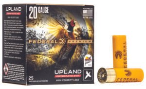 Federal PF2044 Premium Wing-Shok Pheasant Forever High Velocity 20Gauge 2.75" 1oz 4Shot 25 Per Box/10 Case