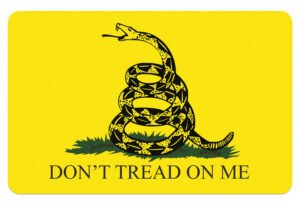 TekMat TEKR17GADSDEN Gadsden Flag Cleaning Mat Black/Yellow Rubber 11"x17" Snake/"Don't Tread On Me"
