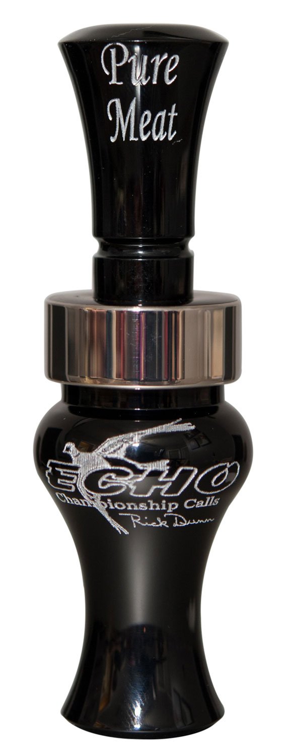 Echo Calls 79019 Pure Meat Open Call Double Reed Mallard Sounds Attracts Ducks Black Acrylic