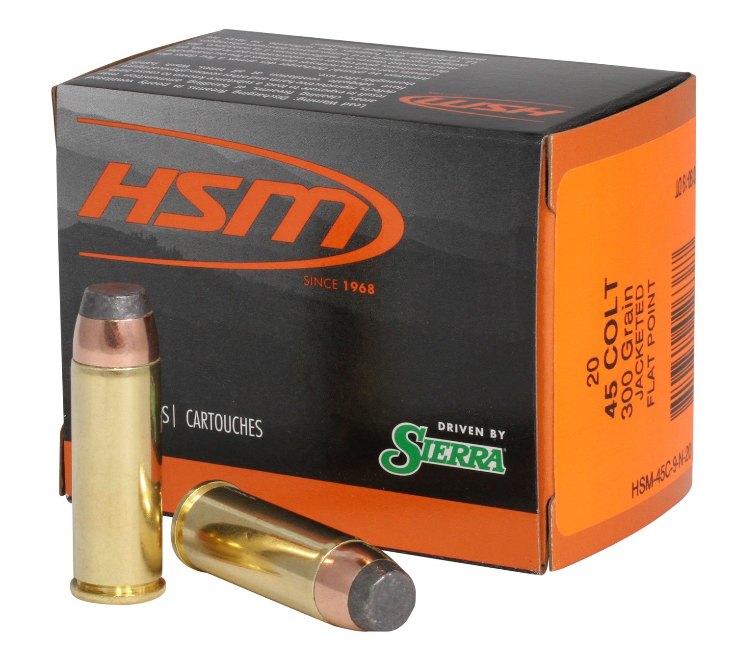 HSM 45C9N20 Pro Pistol 45 Colt 300 gr Jacketed Soft Point 20 Per Box/ 20 Case