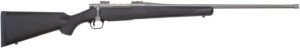 Mossberg 28135 Patriot  Full Size 300 Win Mag 3+1 24" Stainless Cerakote Fluted Barrel, Stainless Cerakote Receiver Drilled & Tapped, Black Fixed Synthetic Stock, Right Hand