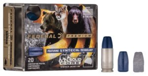 Federal P40SHC1 Premium  40S&W 200gr Solid Core Synthetic Flat Nose 20 Per Box/10 Case