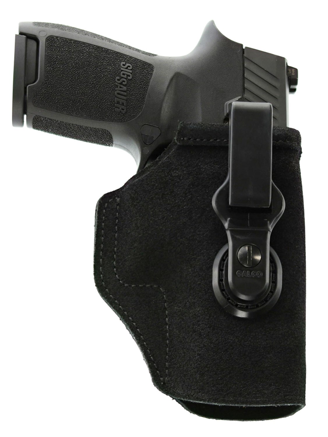 Galco TUC800B Tuck-N-Go 2.0 IWB Black Leather Compatible w/ Glock 43/Taurus GX4/Springfield Hellcat UniClip/Stealth Clip Mount Right Hand