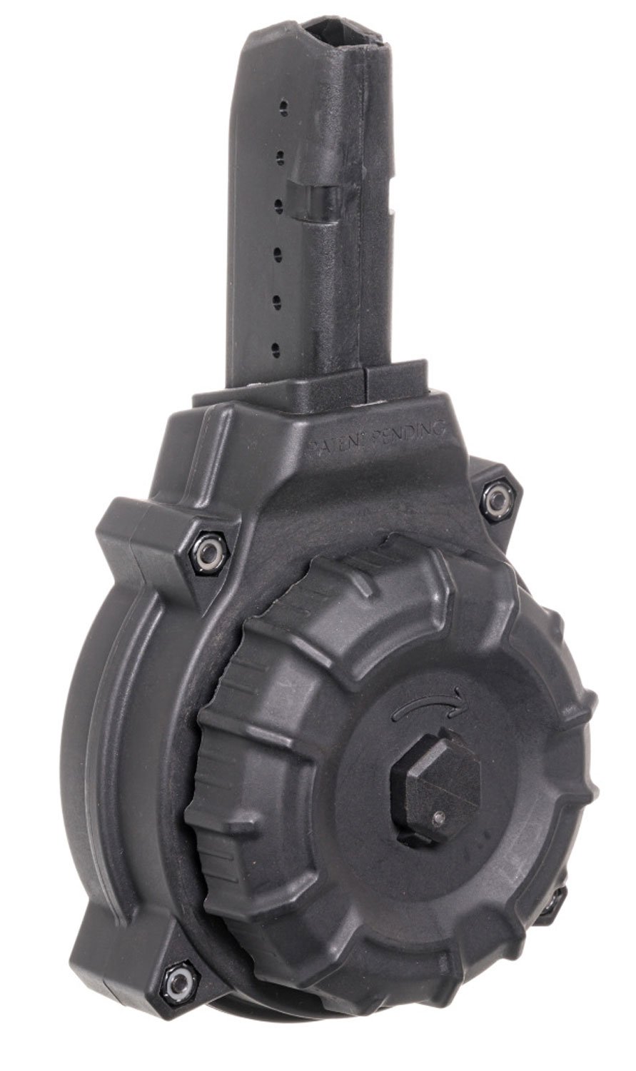 ProMag DRMA12 Standard 50rd Drum 9mm Luger Fits AR-15 Compatible w/ Glock Style Mags Black DuPont Zytel Polymer