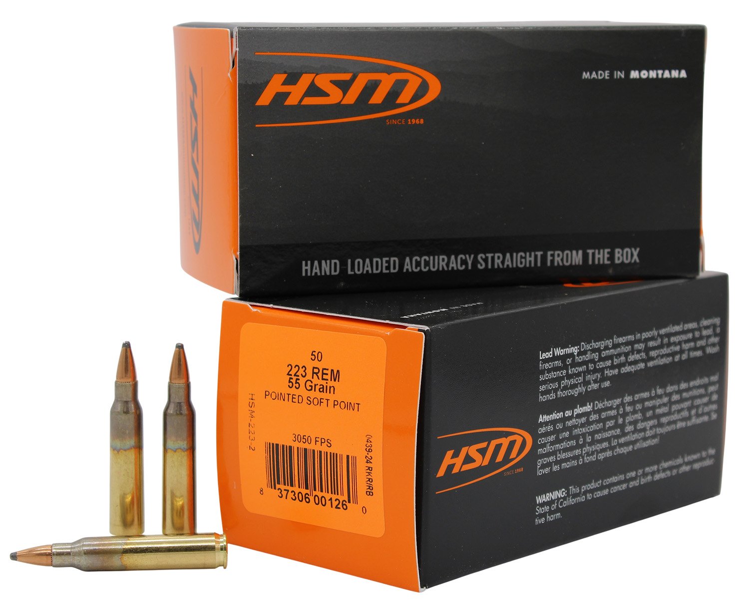 HSM 2232 Varmint *Remanufactured 223 Rem 55 gr Soft Point 50 Per Box/10 Case
