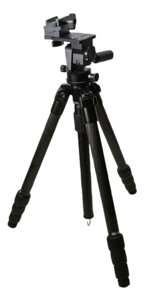 KOPF Jager KJ85004K K800 Tripod made of Carbon Fiber with Black Finish, Adjustable Reaper Rail, 4-Level Leg Extension, 21-87 Degree Pan & Tilt