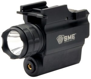 SME SMEWLLP Compact Tactical Handgun LED Light/Laser Combo Black 250 Lumens White Cree LED Red Laser