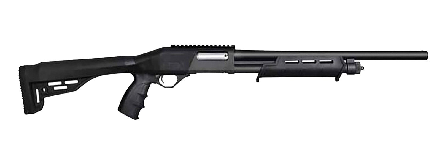 JTS Shotgun X12PT X12PT 12 Gauge Pump 2.75" 4+1 18.56" Black Barrel, Black Receiver w/Picatinny Rail, Black Synthetic Stock, Black Polymer Grip