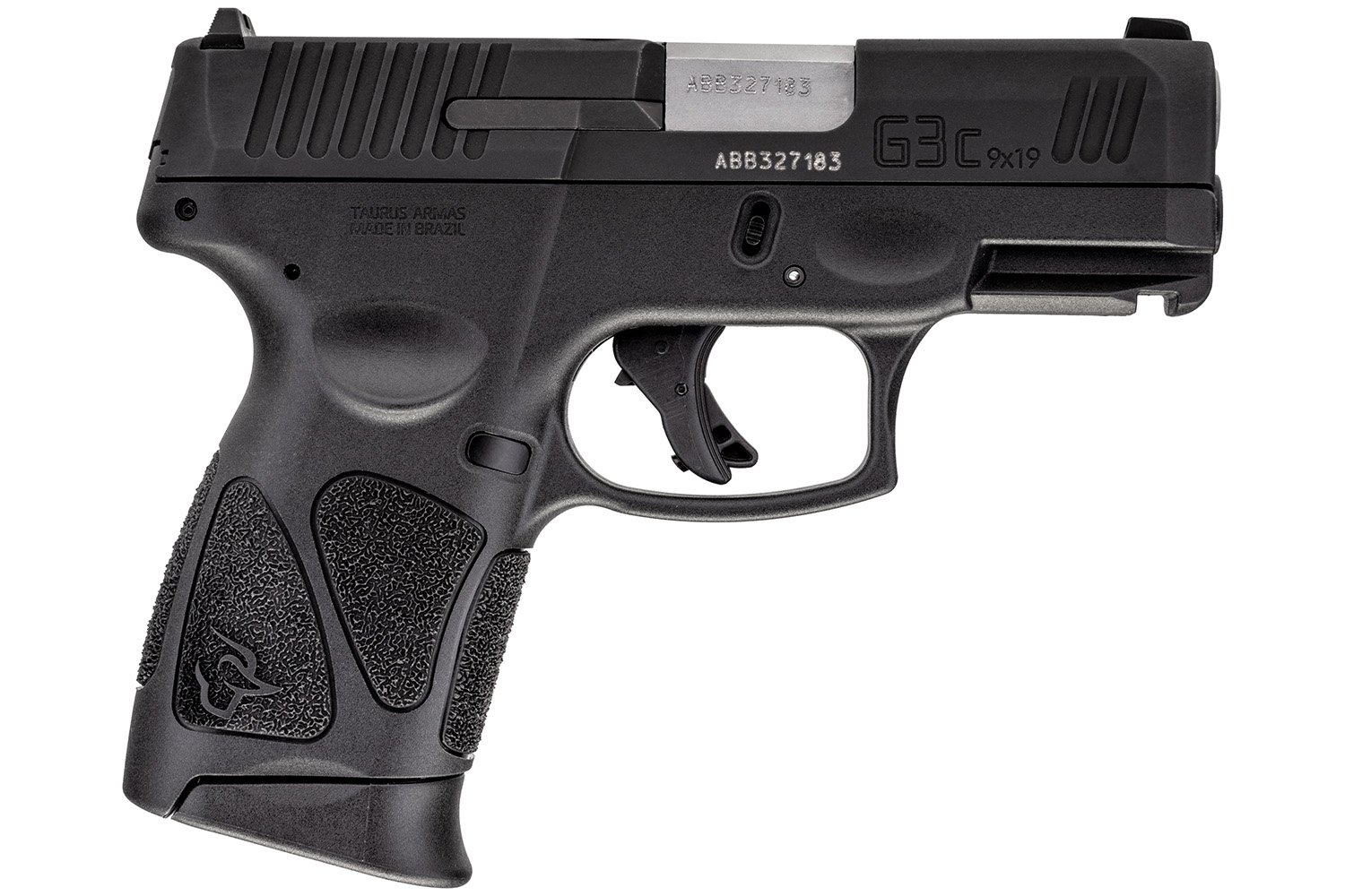 Taurus 1G3C9312X12 G3C Compact Frame 9mm Luger 12+1 3.26" Matte Stainless Steel Barrel, Matte Black Tenifer Serrated Steel Slide, Black Polymer Frame w/Picatinny Rail, Black Polymer Grip, Right Hand