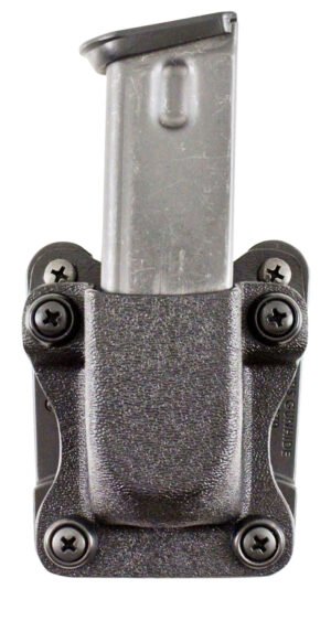 DeSantis Gunhide A86KJKKZ0 Quantico Single Mag Pouch OWB Black Kydex, Belt Clip Fits Belts Up To 1.50" Wide, Compatible w/Sig P365, Ambidextrous