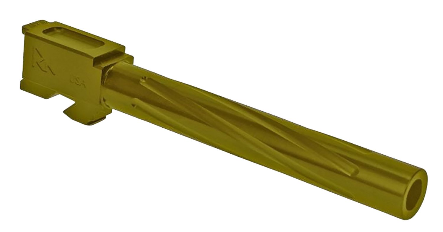 Rival Arms RA20G701E Precision V1 Match Grade 9mm Luger Compatible w/Glock 34 Gen3-4, 5.31" Fluted Gold PVD Stainless Steel