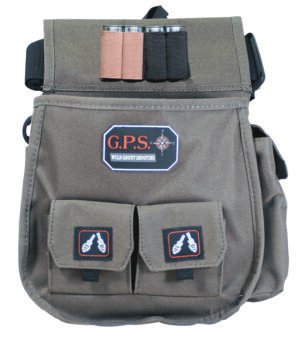 GPS Bags 1093CSP Deluxe Double Shotshell Pouch Olive Polyester Waist Mount 30-52" Belt