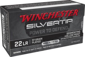 Winchester Ammo W22LRST Silvertip  22LR 37gr Silvertip Hollow Point 50 Per Box/40 Case