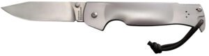 Cold Steel CS95FB Bushman Pocket 4.50" Folding Clip Point Plain Stone Washed 4116 Stainless Steel Blade/Stone Washed 420 Stainless Steel Handle Includes Pocket Clip