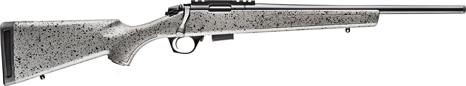 Bergara Rifles BMR005 BMR Full Size 17 HMR 5+1/10+1 20" Matte Blued Steel Threaded Barrel & Drilled & Tapped Steel Receiver, Fixed Gray/Black Speckled Synthetic Stock