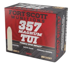 Fort Scott Munitions 357MAG125SCV Tumble Upon Impact (TUI)  357Mag 125gr Solid Copper Spun 20 Per Box/25 Case