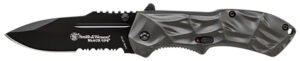 Smith & Wesson Knives SWBLOP3CP Black Ops  3.40" Folding Tanto Plain 4034 SS Blade Aluminum Handle Includes Pocket Clip