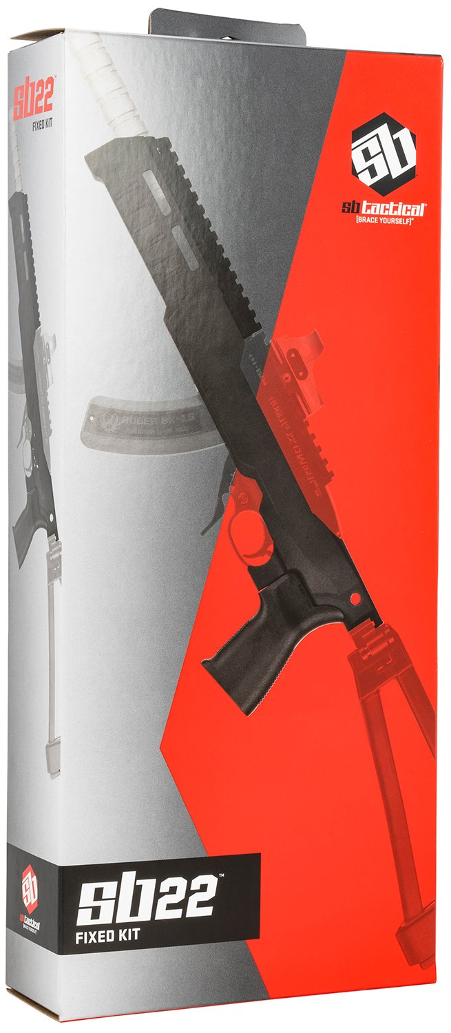 SB Tactical 22TD-01-SB Chassis Fixed Black for Ruger 10/22 & Ruger 22 Charger Right Hand