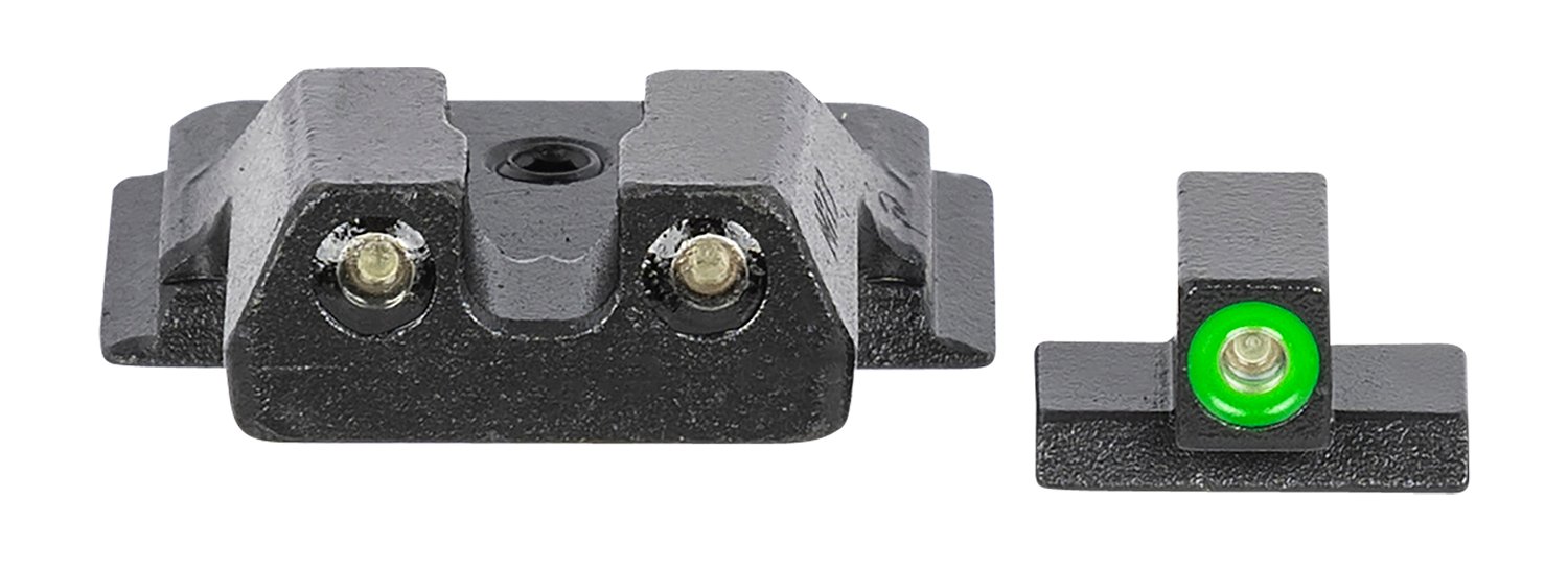 Meprolight USA 417703111 Hyper-Bright Green Tritium Green Outline Front Sight-Green Tritium Black Outline Rear Smith & Wesson M&P Shield