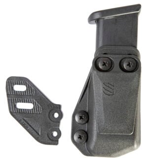 Blackhawk 416A02BK Stache Mag Carrier IWB Double Stack Belt Clip Mount Fits Belts 1.50" Wide Black Polymer Ambidextrous