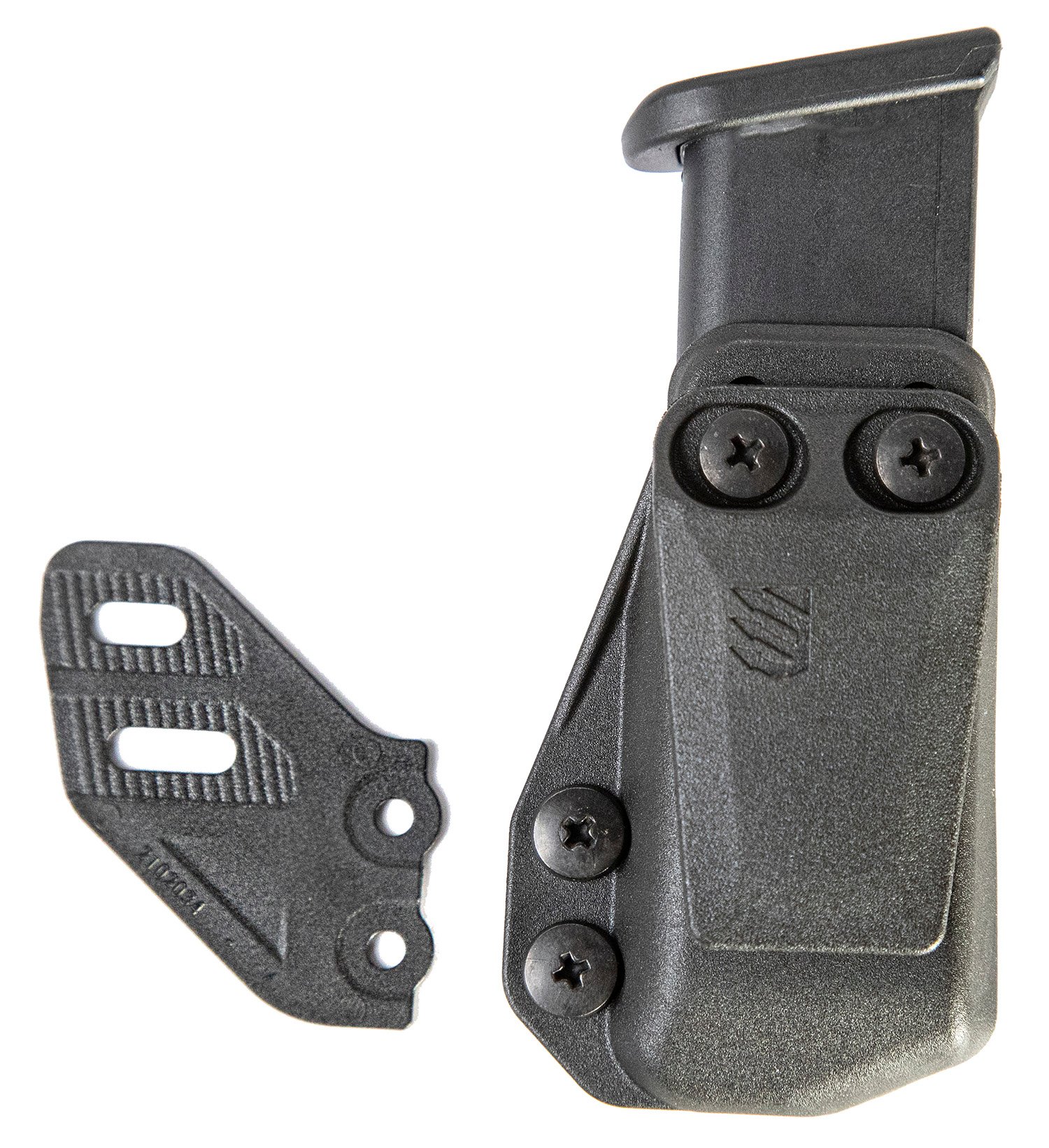 Blackhawk 416A02BK Stache Mag Carrier IWB Double Stack Belt Clip Mount Fits Belts 1.50" Wide Black Polymer Ambidextrous