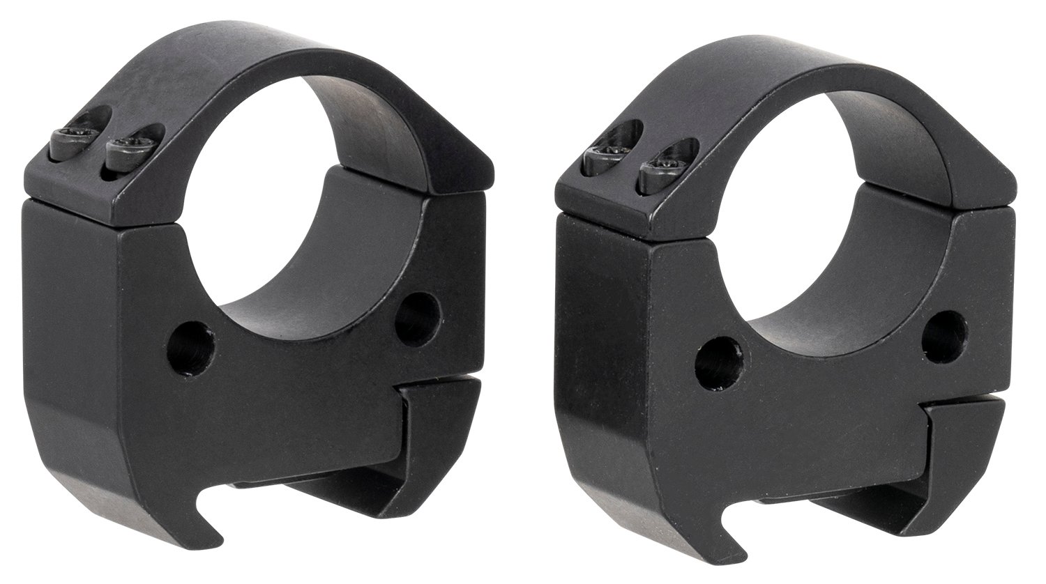 Talley TMS10H Modern Sporting Black Anodized Aluminum 1" Tube High Picatinny Rail 0 MOA