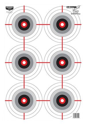Birchwood Casey 37063 EZE-Scorer  Bullseye Paper 12" x 18" Black/White Pkg of 100