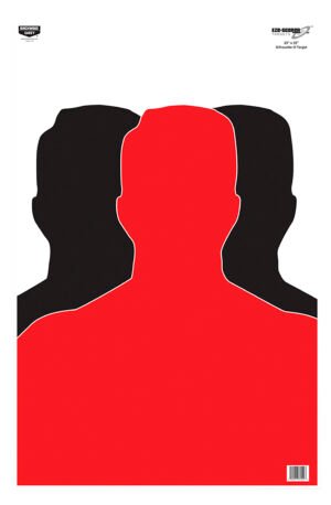 Birchwood Casey 37042 EZE-Scorer Silhouette Paper Target 23" x 35" 100 Per Pkg
