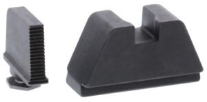 AmeriGlo GL470 Optic Compatible Sight Set for Glock  2XL Tall Serrated Front Sight- Black Rear Sight