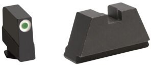 AmeriGlo GL491 Optic Compatible Sight Set for Glock  3XL Tall Green Tritium White Outline Front Sight-Black Rear Sight