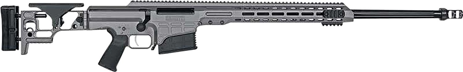 Barrett 18486 MRAD 300 Norma Mag 26" 10+1 Tungsten Gray Cerakote Rec Tungsten Gray Side Folding with Adjustable Comb Stock Black Polymer Grip Right Hand