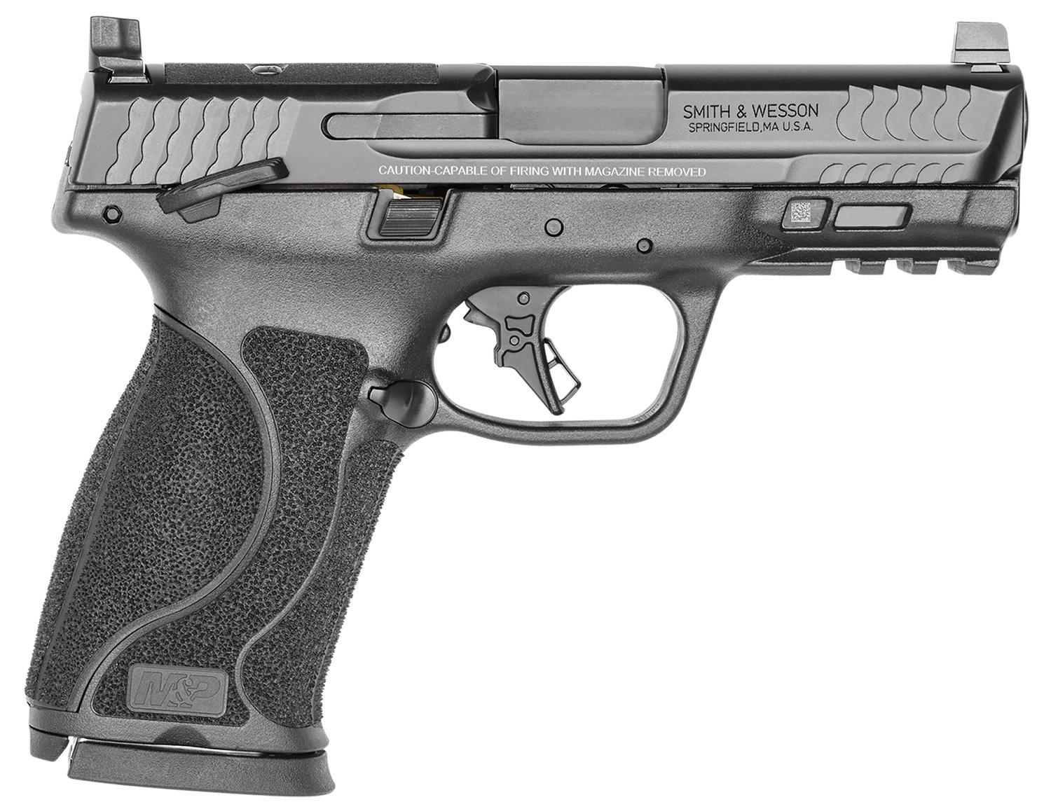 Smith & Wesson 13390 M&P M2.0 Full Size 10mm Auto 15+1, 4" Black Armornite Stainless Steel Barrel & Optic Cut/Serrated Slide, Matte Black Polymer Frame w/Picatinny Rail